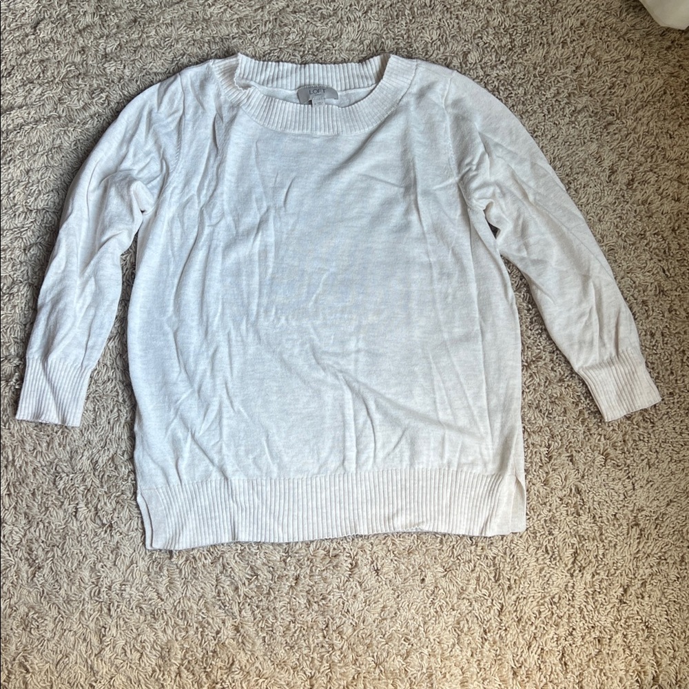 LOFT Heather Gray Knit Top